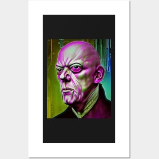 Cyberpunk Aleister Crowley The Great Beast of Thelema  as Cyber Wizard Posters and Art